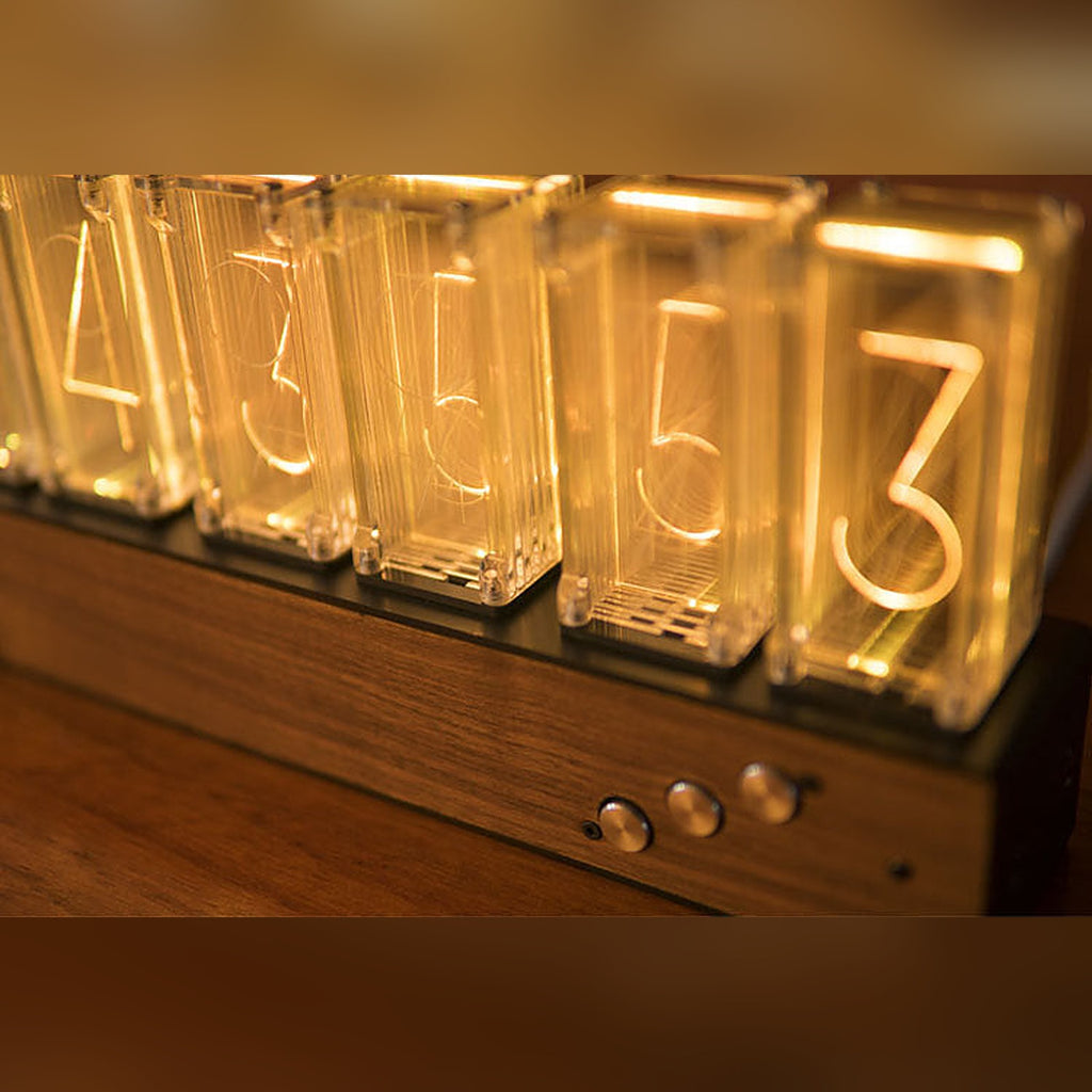 Kept. N°003 horloge à tubes, lumière ambre