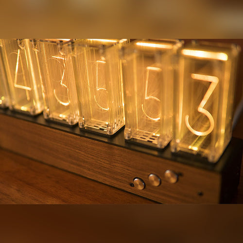 Kept. N°003 horloge à tubes, lumière ambre